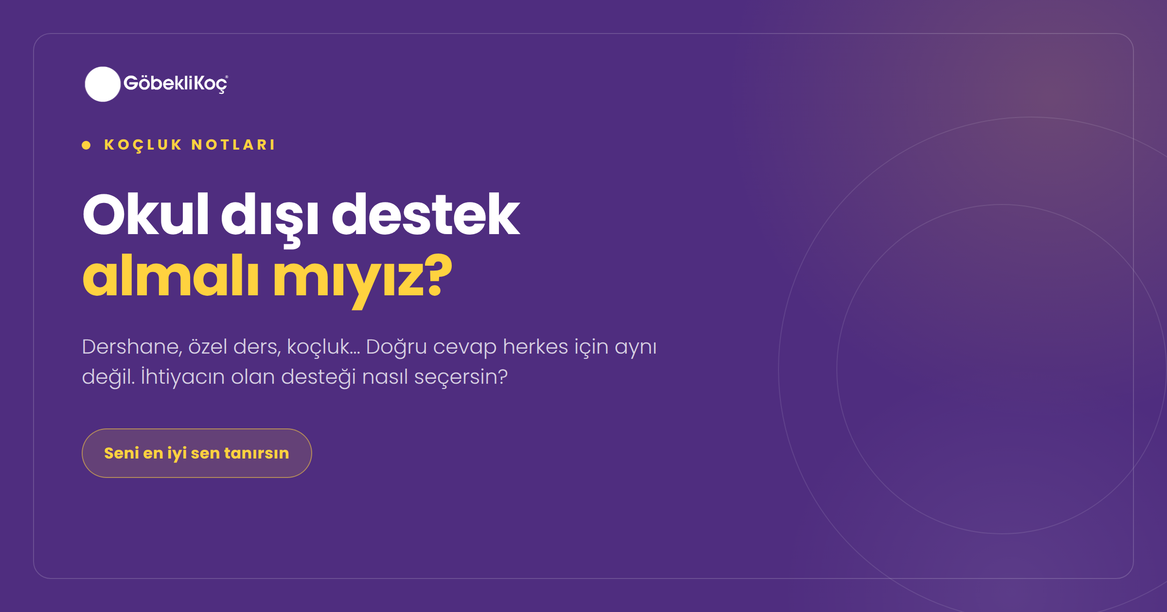Okul dışı destek almalı mıyız?